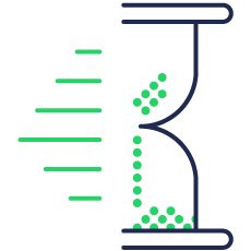 Hourglass icon representing timely delivery via Scurri's delivery management platform
