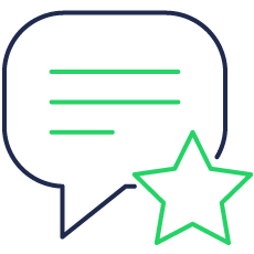 Delivery management platform satisfaction icon