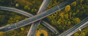 motorways with cars driving